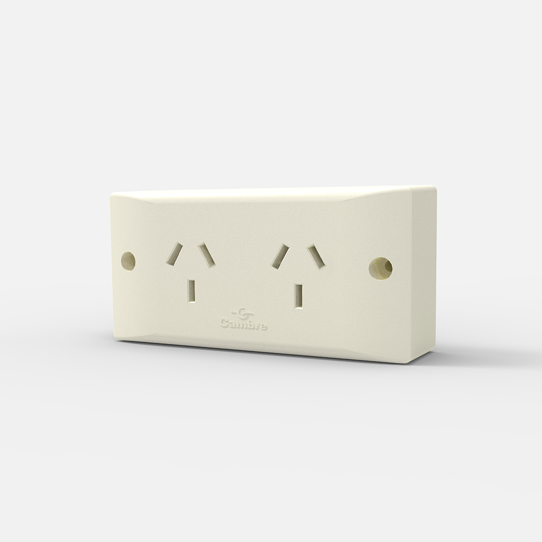 TOMA DOBLE EXTERIOR IP20 SISTEMA PREFIT 