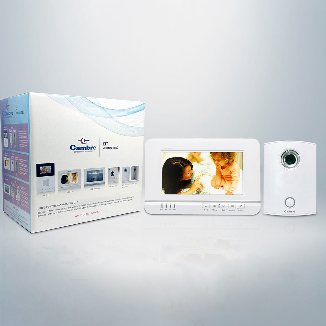 KIT PORTERO VISOR ANALOGICO 7.0'' COLOR BLANCO